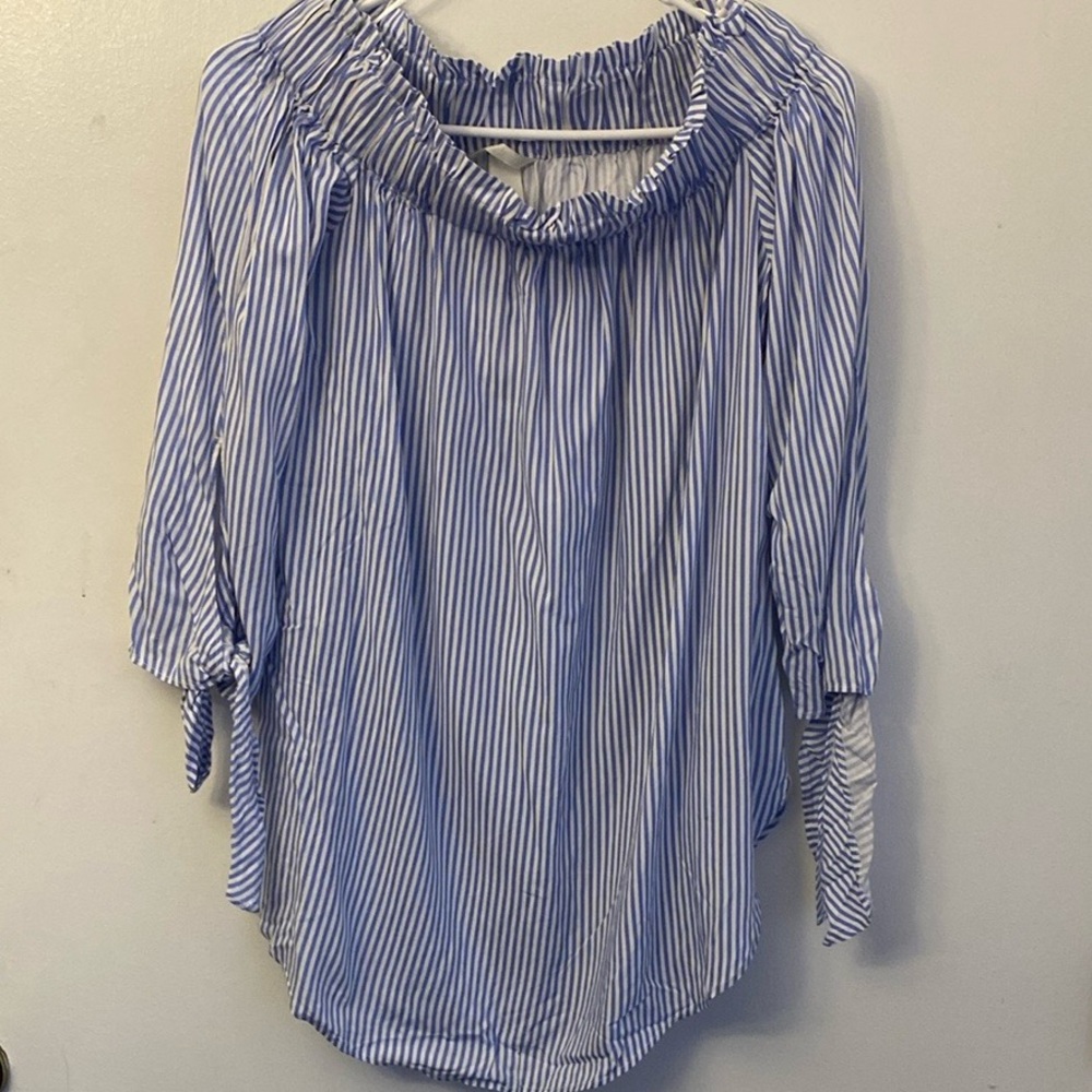 H&M Blue Striped Women's Top